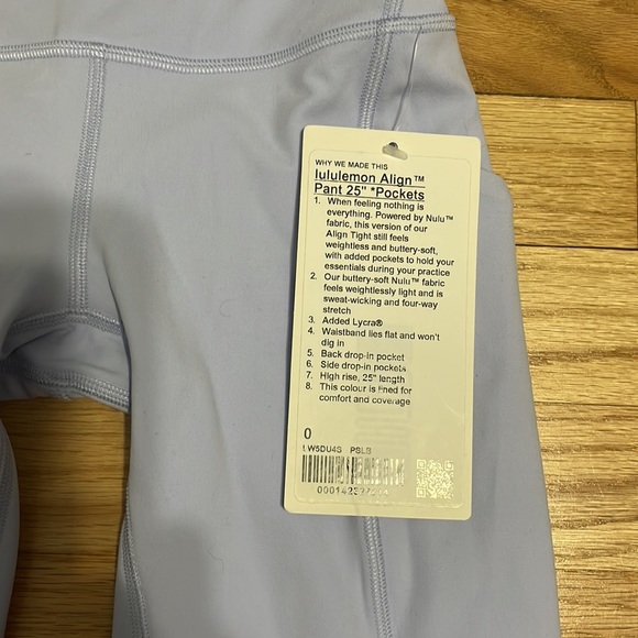 Brand new with tags, Lululemon Align Pant 25” with pockets - Picture 3 of 5